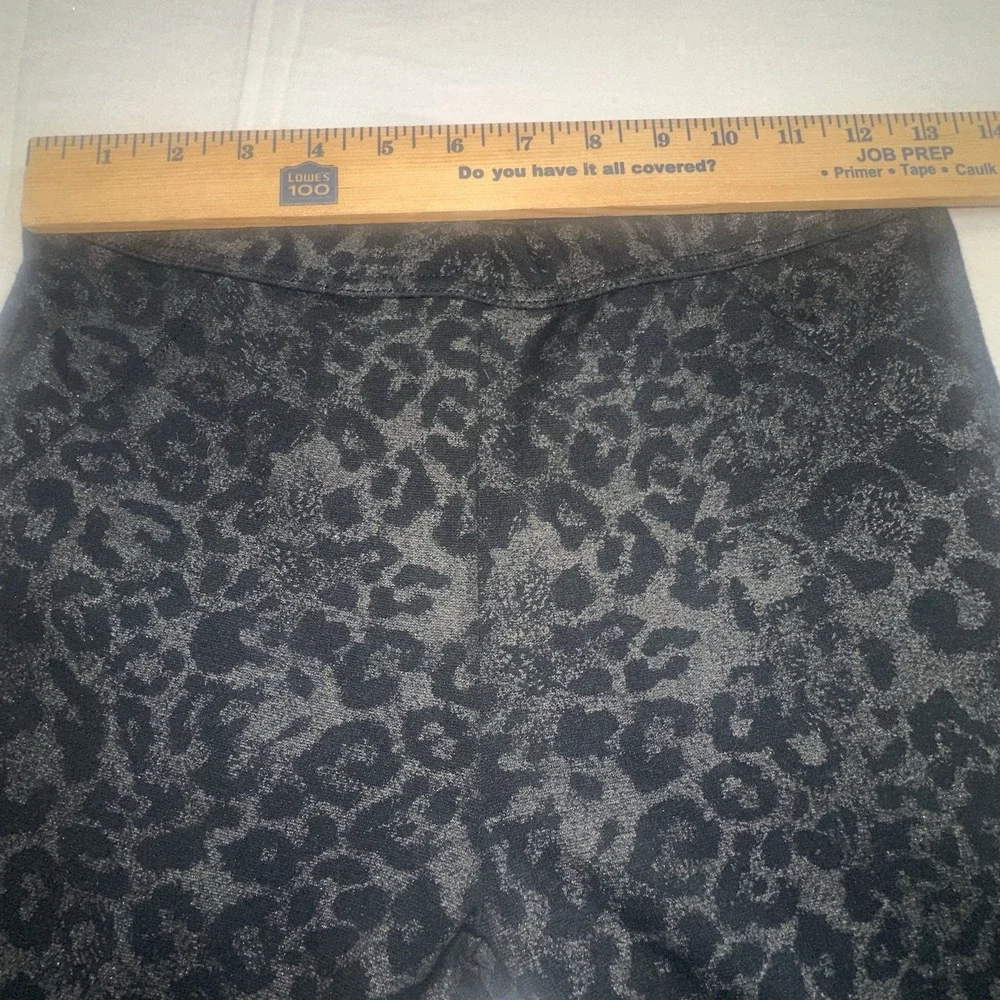 Free People Stretch Ponte Leopard Leggings Antique Lace Black Womens Small NWOT - Picture 7 of 11